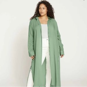 Universal Standard Button Up Tunic - Green - Size 14/16
